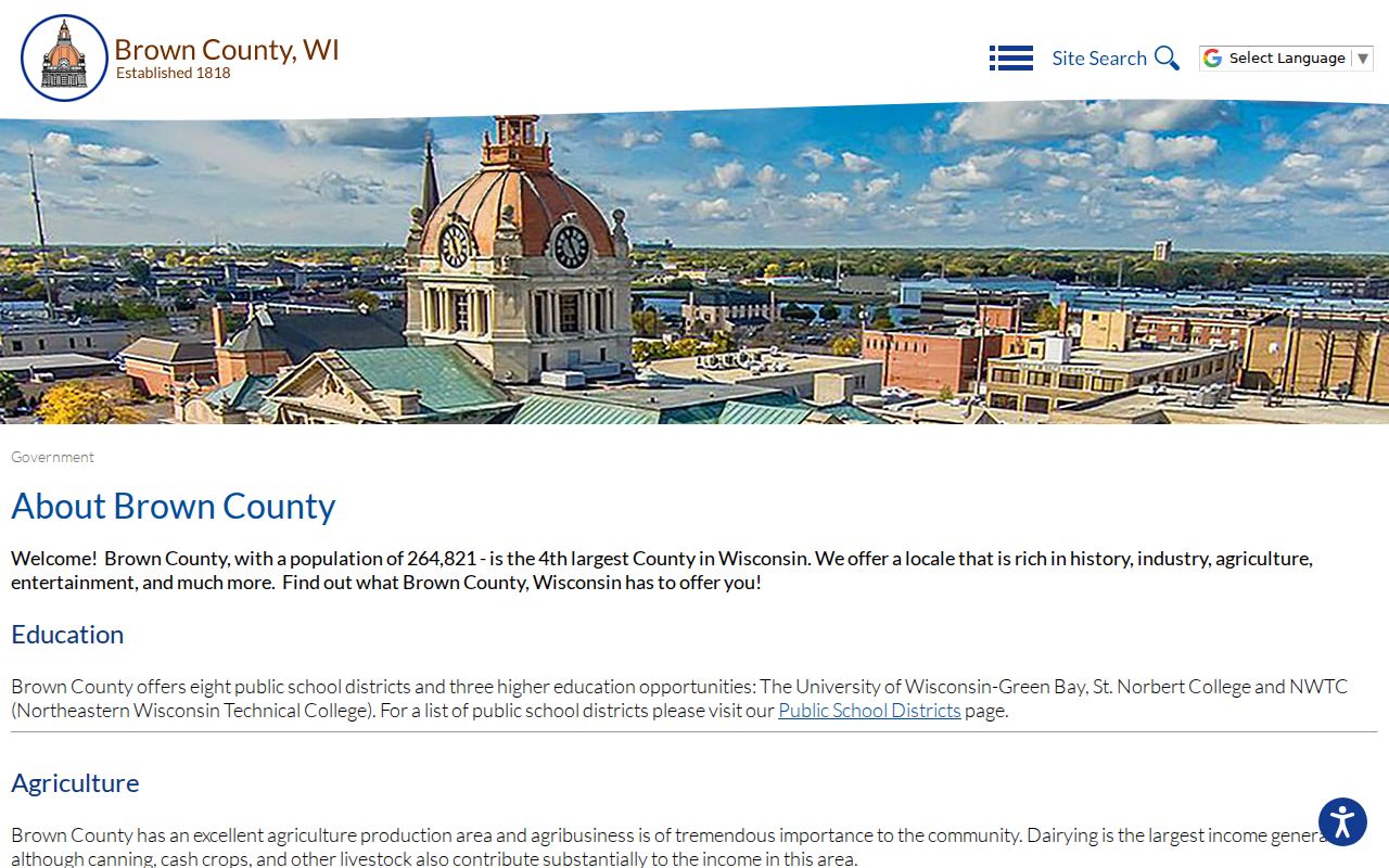 Brown County criminal records city and county context