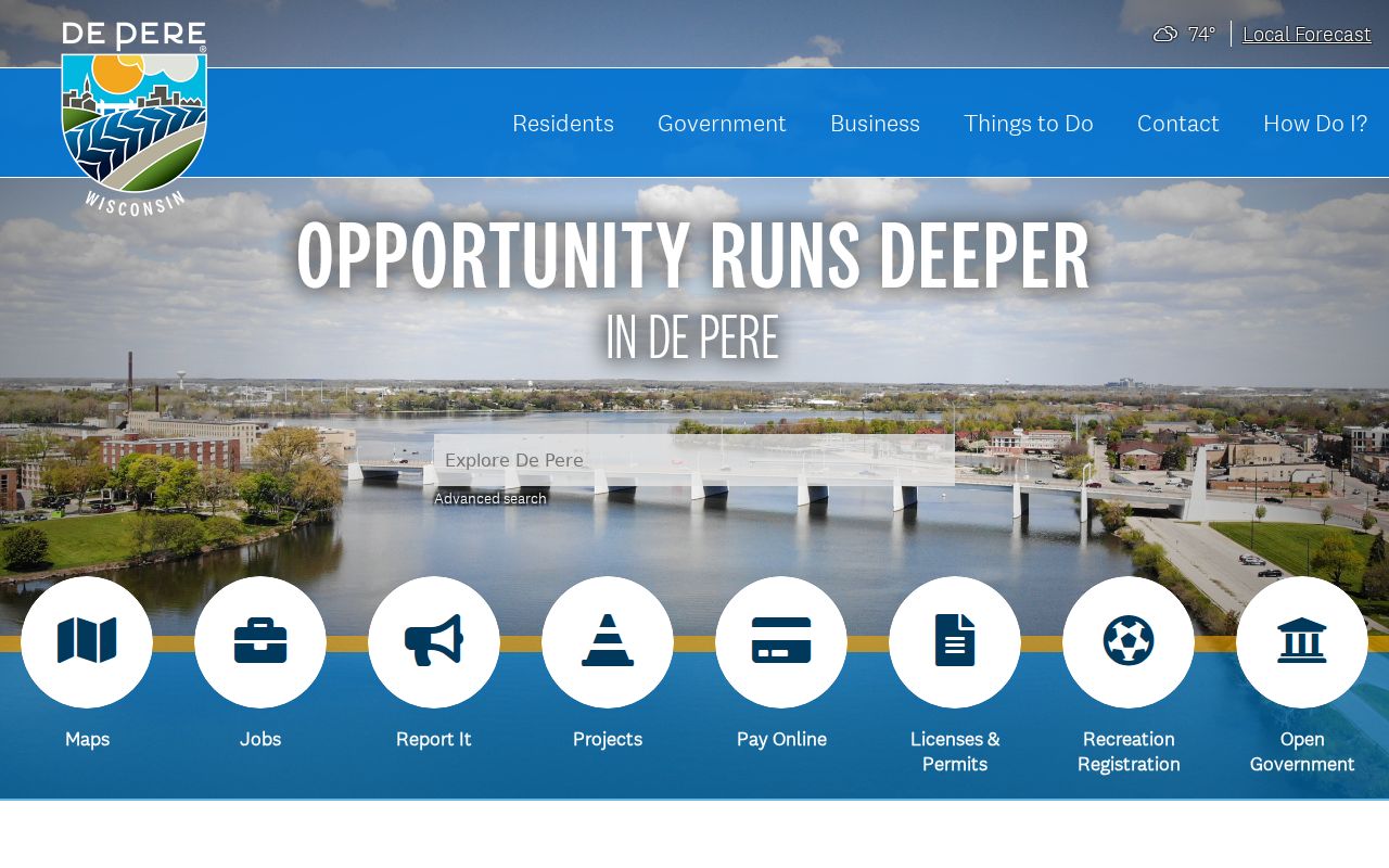 De Pere Brown County criminal record city government source