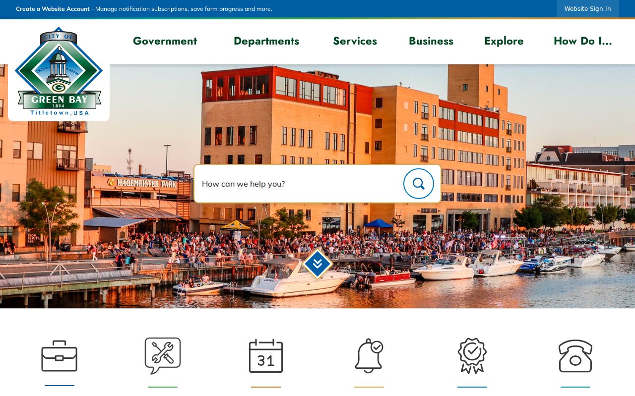 Green Bay Brown County record check city government building