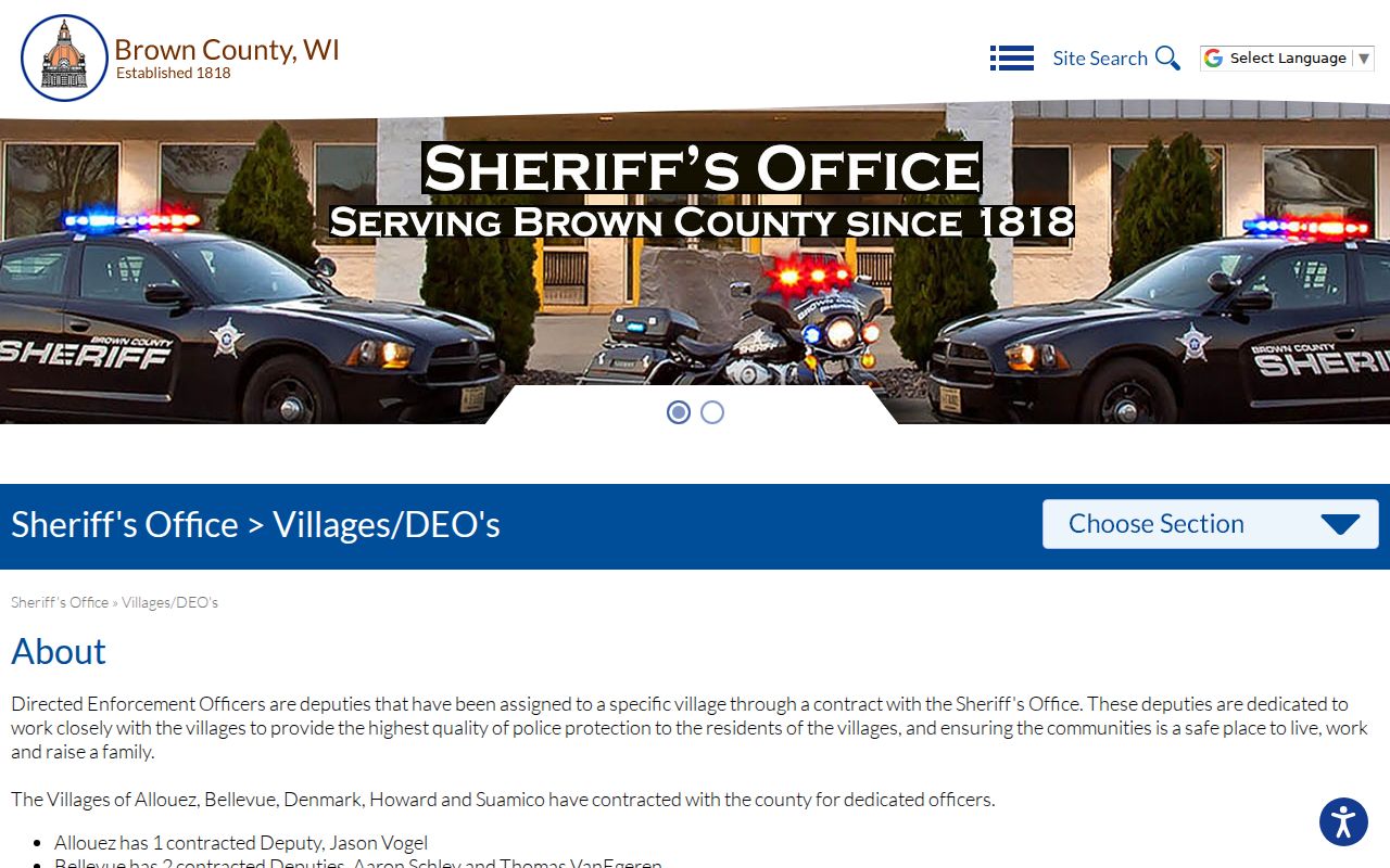 Howard Brown County criminal records sheriff directed enforcement source
